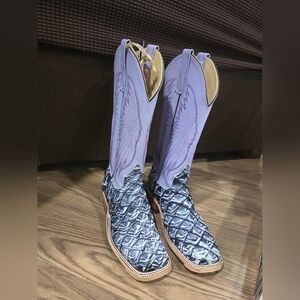 Anderson Bean Women's Purple and Blue Western Boots